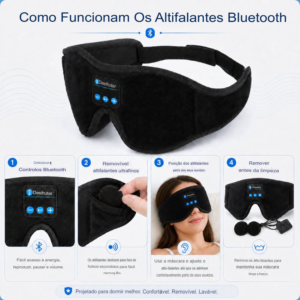 Máscara de Dormir em Forma de Nuvem – Conforto e Bloqueio da Luz