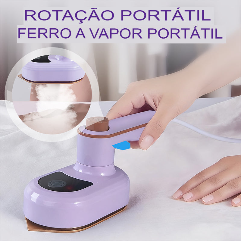 Ferro de Passar a Vapor Portátil e Rotativo