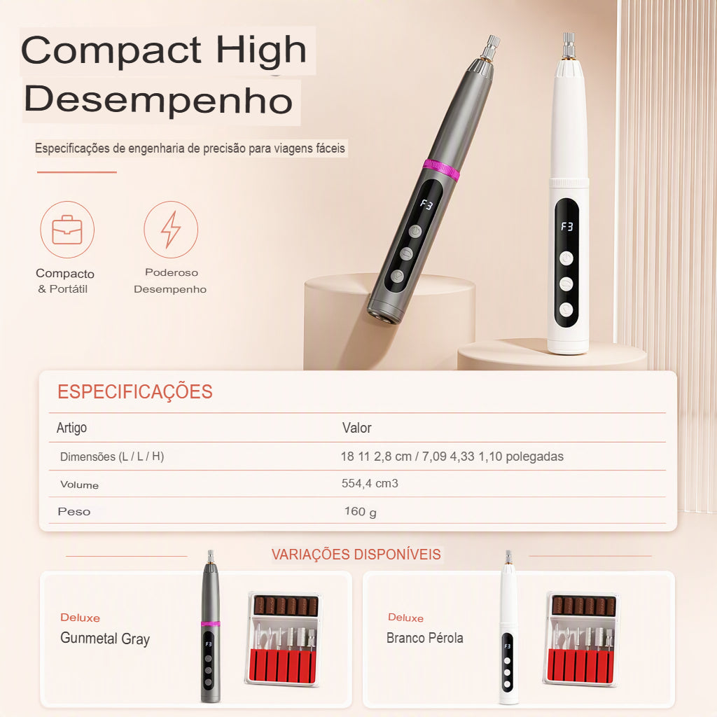 Lixa Elétrica para Unhas – Polimento, Remoção de Gel e Cuidados com as Cutículas